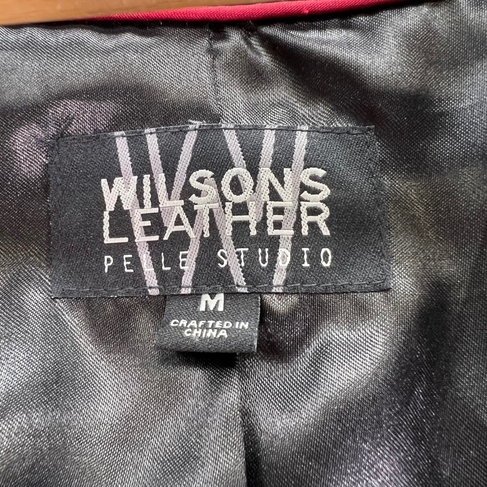 Wilsons Leather Trench Coat Womens Med Black Long Duster Pelle Studio VTG Chic - Picture 2 of 16